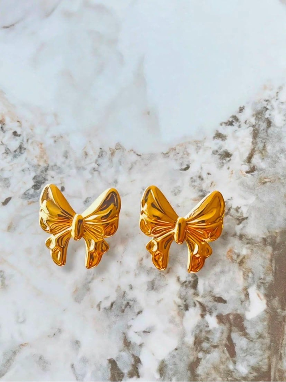 Gold Butterfly Stud Earrings - Women Accessories